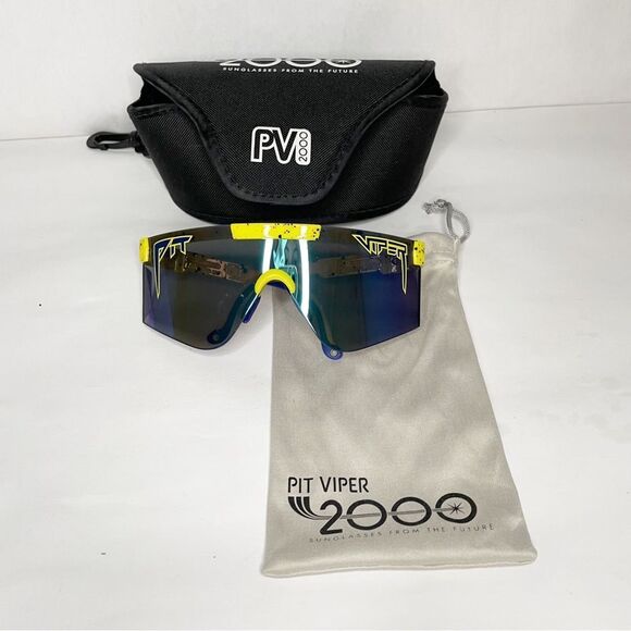 Pit Viper 2000 The Montucky Coldsnacks turquoise sunglasses with case/box. NWT - Picture 2 of 9